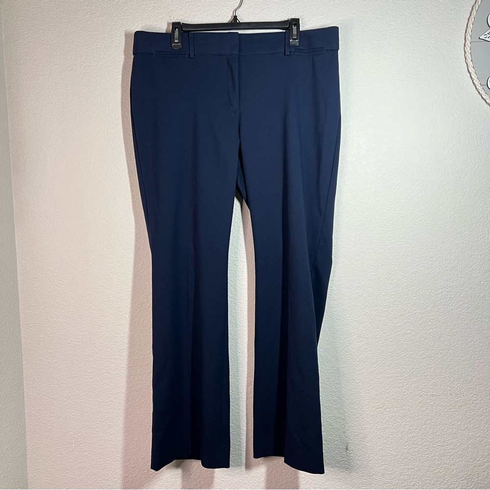 LOFT Navy Blue High Rise Marisa Trouser Pants Womens Size 14